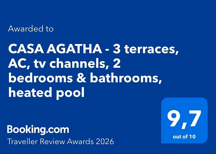 Casa Agatha - 3 Terraces, Ac, Tv Channels, 2 Bedrooms & Bathrooms, Heated Pool Lejlighed *